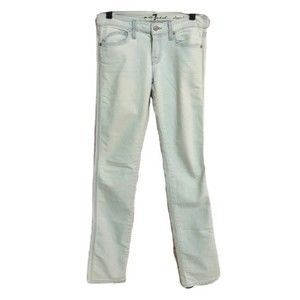 7 For All Mankind pale blue wash straight cut denim Sz 26